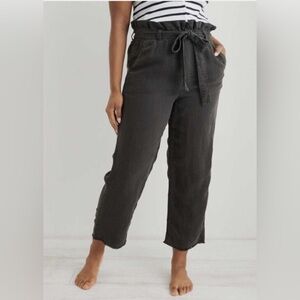 Aerie Black Paperbag Waist Pants